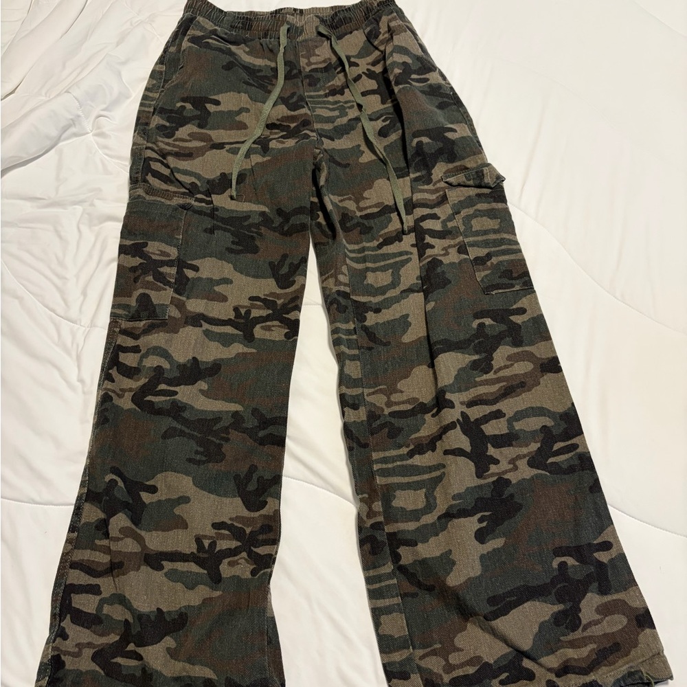 Camo Wide Leg Pants for Women